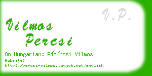 vilmos percsi business card